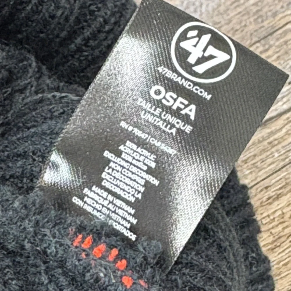 🧡 Baltimore Orioles ‘47 Brand OSFA Pom Beanie – NWT 🖤
